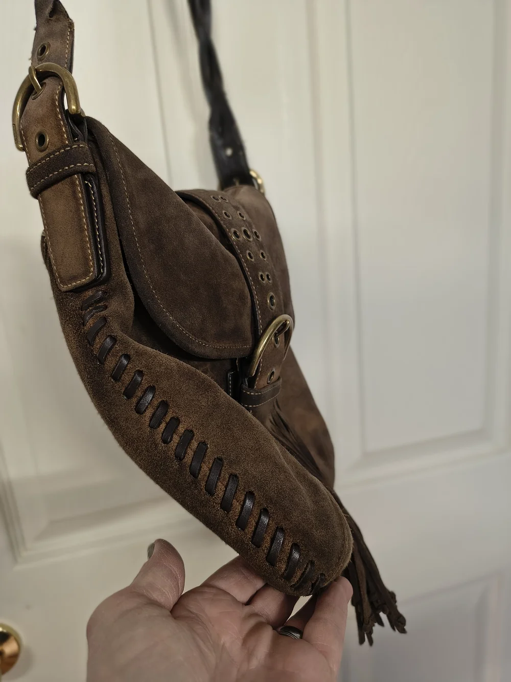 Coach Suede 2003 Soho Fringe Bag ♥️ Cowhide Leather ♥️ Vintage ❤️❤️ - Picture 15 of 15
